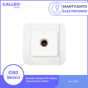 Broco Soket Antena TV Galleo G183 Warna Snow White