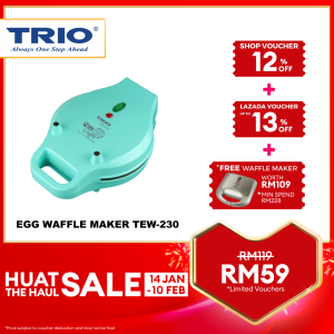 Trio Egg Waffle Maker with Non-stick Coating