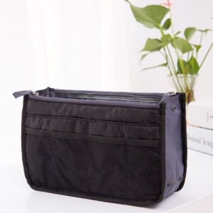 MR Travel Women Makeup Organizer Bag Multi Compartment Bag Cosmetic Bag Travel Kit Double Zipper Handbag Organizer 多功能旅行收纳袋