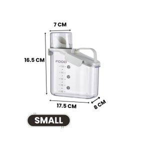 KIYO Kotak Penyimpanan Kacang Beras Biji-bijian Anti Serangga Portable Foodgrade / Toples Plastik Penyimpanan Bumbu Dapur / Food Storage Jar / Kontainer Botol Laundry Deterjen dengan Cup
