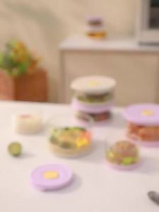 Glass Tupperware Set Airtight Containers Heat Resistant Lunch Food Storage Frozen Rice Container Salad Bowl2026