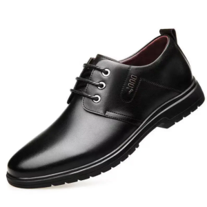 ALVIN New Mens Leather Shoes Business Shoes Office Shoes Casual Black Leather Shoes For Men#8873