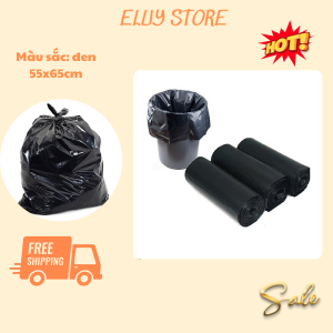 Túi Đựng Rác ELUY Set 3 Cuộn Túi Rác Sinh Học Không Quai Xách Màu Đen Tự Phân Hủy An Toàn - Loại To Size Trung (Quy Cách 55x65cm) Trọng Lượng Trung Bình Khoảng 500gr Túi Nilon Đựng Rác Đựng Đồ Không Quai Sạch Sẽ Bảo Vệ Môi Trường