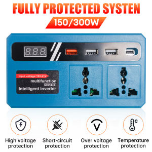 MOKETA 2 PORTS 220V + USB 21V +Type-C Portable Mini Intelligent Inverter Power Converter Power Generator