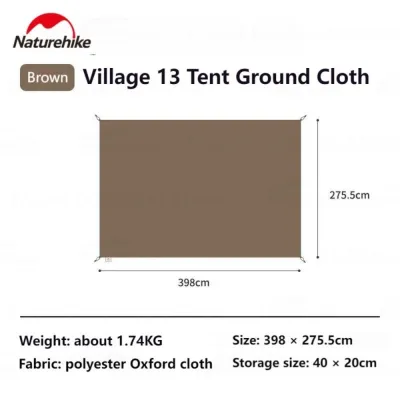 Naturehike Tent Ground Sheet Floor Mat for Village 13 and Village 16 Gen 2 Moisture Pad Cloth Mat