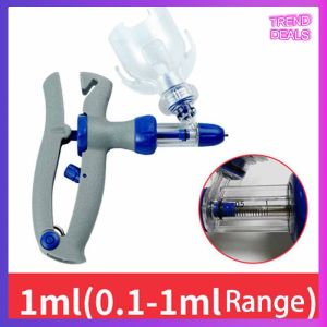1ml 2ml 5ml Automatic Veterinary Continuous Injector Poultry Adjustable inject for Chicken Duck Pig cow sheep Device Automatic Self-filling