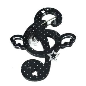 Multifunctional Cartoon Acrylic Musical Note Keyring Accessory Backpack Carabiner Decoration for Bags or Keys