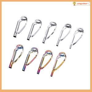 yangyuhua 1pc Sliver Rainbow Top Tip Guide Ring Free of Tangle for Spinning Casting Fishing Rod