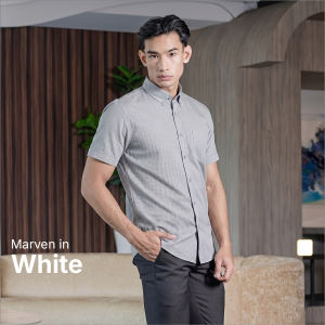 Coop Design - Marven Kemeja Kerja Office Formal Motif Bahan Katun Lengan Pendek Pria