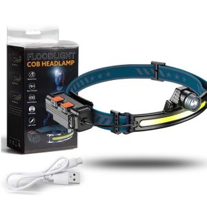 ไฟฉายคาดศีรษะ LED เซนเซอร์ อเนกประสงค์ น้ําหนักเบา ชาร์จได้ สะดวกสบาย สําหรับตกปลา ตั้งแคมป์ สินค้าพร้อมส่ง