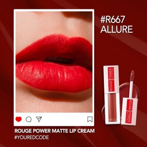 YOU Rouge Power Matte Lip Cream | Matte Finish Tahan Lama Nourishing with Manuka Honey | Y.O.U Lip Cream