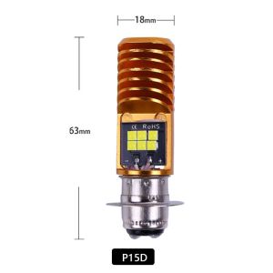 1PC T19 Led รถจักรยานยนต์ไฟหน้า H6 P15D H4 BA20D H6M Moto ไฟ6000K Super Bright มอเตอร์สกูตเตอร์ Moto อุปกรณ์เสริม Moto DRL