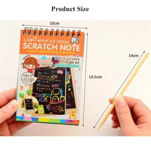 Kids Scratch Notebook Notepad Drawing Sketch Pad Colorful Scratch Book Goodie Bag Birthday Event No ratings yet