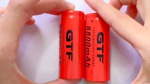 Ultra High Capacity 8800mAh 26650 3.7V Rechargeable Li-ion Battery 2-Pack for LED Flashlight Torch