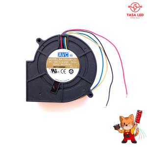 พัดลมหอยโข่ง 12V DC 3.5 นิ้ว 2.4A ขนาด 97 x 97 x 33 mm ช่องลมกว้าง 2.6 x 4 cm เทอร์โบ ลมแรง พัดลมระบายอากาศ พัดลมเทอร์โบ