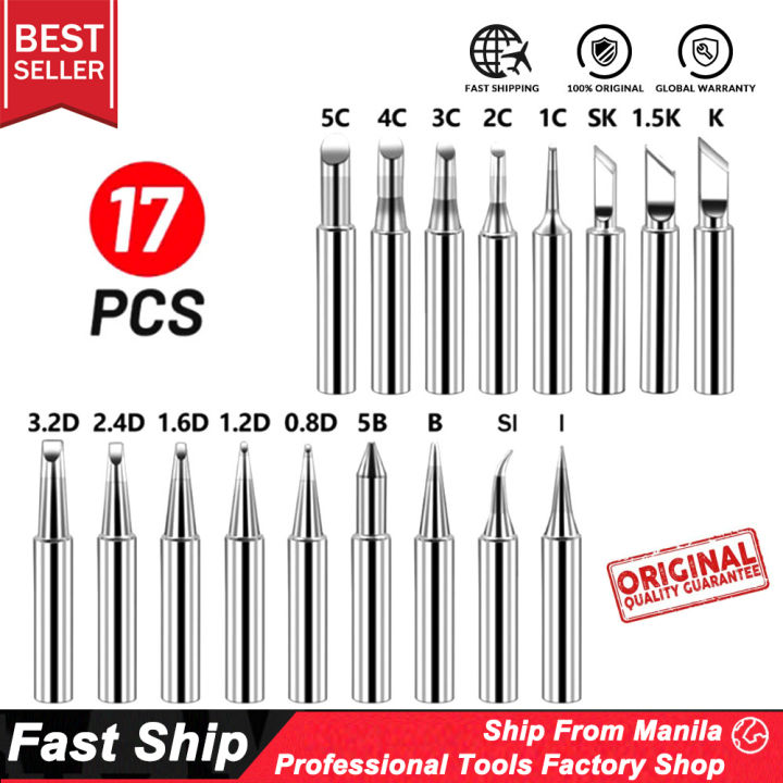thumbnail interactive-video image 1 of 5-Pack Copper Soldering Iron Tips - Lead-Free, 65/68/69mm - Plated For Long Life 1 of 6