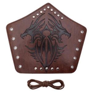 Halloween Cosplay Costume Medieval Gauntlet Wristband Renaissance Faux Furs Bracer Leather Arm Guard for Women Men