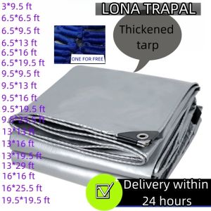 Uv-proof Thickened Tarpaulin Tarp 6X6M High Quality Lona Trapal Waterproof Outdoor Garden Car Tarp