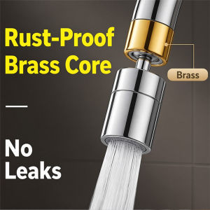 360° Swivel Copper Sink Faucet Attachment with Water Filter and Anti-Splash Feature for Kitchen and Bathroom