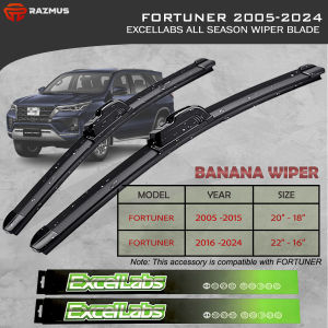 Toyota Fortuner 2005 to 2024 Excellent Front Wiper Blade All Season BANANA TYPE RUBBER