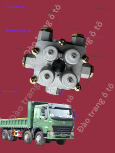 Chia hơi 4 núm thon tròn howo 5 đường khí ps thế hệ 2 dùng cho xe ô tô