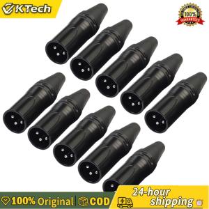 {NEW} หัวต่อไมโครโฟน XLR 3Pin ชาย 10 ชิ้น สำหรับงานติดตั้งเสียงและบันทึกเสียงในสตูดิโอและเวที