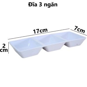 COMBO 5 Dĩa Chấm Vuông Nhựa VIỆT NHẬT - Đựng muối tiêu chanh nước mắm 1219/20/21