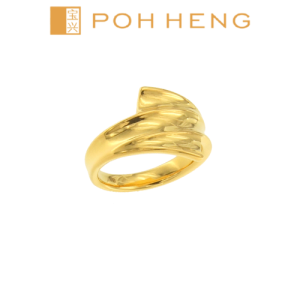 Poh Heng Jewellery 24K Radiant Interline Ring in Yellow Gold[Price By Weight]