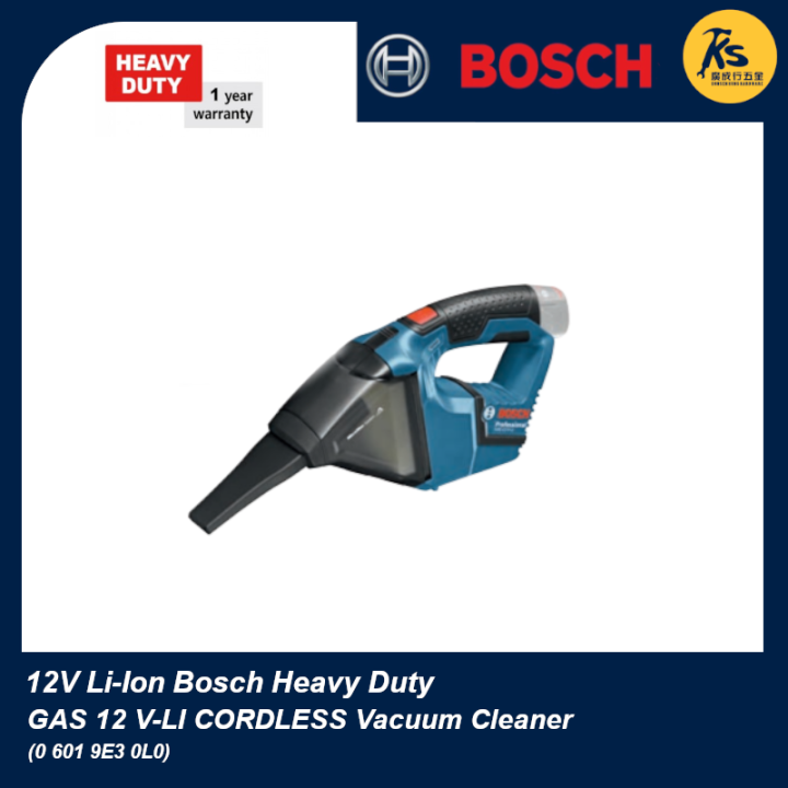 Bosch 12V Cordless Vacuum Cleaner GAS 12VLI Professional ( 0 601 9E3 081 ) Lazada