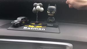 Hot New Batman Car Dolls Head Shaking Model Car Ornaments Phone Holder Dashboard Decoration full set
