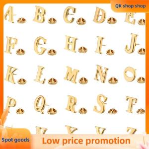✨QK shop✨ High Quality Classic Style Gold Letter A-Z Metal Brooch Women Mens Lapel Pin Womens Hat Scarf Backpack Badge Jewellery
