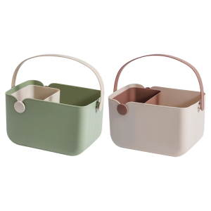 Practical Bathroom Organizers Basket Ventilated Bath Basket with Handle Keeps Essential Organized And Accessible