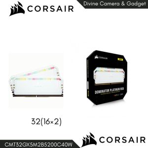 CORSAIR DOMINATOR PLATINUM RGB DDR5 RAM 32GB (2x16GB) 5200MHz CL40 Intel XMP iCUE Compatible Computer Memory