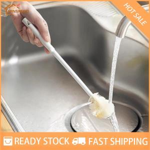 MIH ✨ COD ✨ แปรงทำความสะอาดถ้วยด้ามจับยาวขวดซิลิโคนทำความสะอาดขวดนมแก้วไวน์แก้วที่ใช้ในครัวเรือนแก้วชาแก้วกาแฟแปรงกาน้ำชา