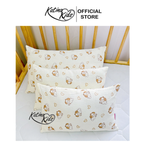 Gối nằm vải Muslin mềm mát thấm hút tốt nhiều kích thước cho bé