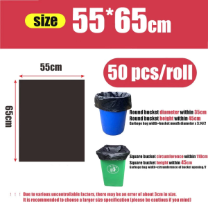 heavy duty black trash bags 50pcs thicken Big Rubbish garbage bag home commercial use small medium large extra large