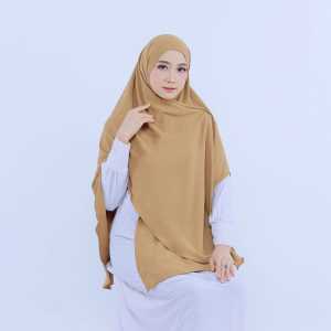 Hijab Pasmina Jumbo Crinkle Warna Camel untuk Muslimah