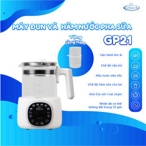 Máy đun nước GLUCK GP21 đa chức năng đun nước đun sôi và khử clo rã đông tiệt trùng bình sữa giữ ấm sữa giữ ấm nước để pha sữa nấu các loại trà