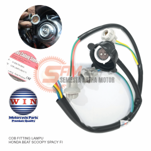 Win Soket Fitting Lampu Depan Beat FI Kabel Cob Kualitas Bagus