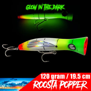 Umpan Popper Popping Casting Top Water GT Killer Pancing Chugger Cerobong Tembakan Halco Roosta