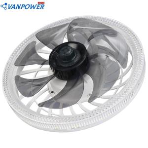 Ceiling Fan Light Remote Control Modern Ceiling Fan Light 3 Colors Dimmable 4 Speeds with Converter Extender AC 85V-265V