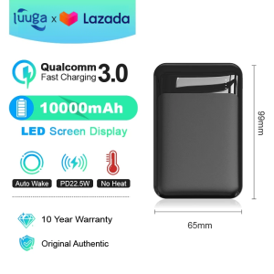 Powerbank 150000mah Original Type-C Dual Input and Output Port 22.5W Fast Charging QC3.0 dengan LED Digital Display