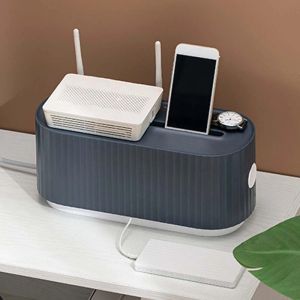 BLACKON Router Board Bracket Cable Storage Box Mobile Charger Storage Patch Panel Finishing Box Storage Box Convenient Waterproof Socket Storage Case Home