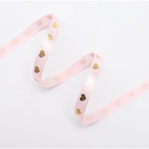 1cm/1roll| bronzing love ribbon flowers bouquet packaging ribbon gift box Ribbon