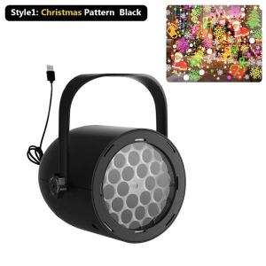 DECORATE X USB Christmas Projector Lights Clear Patterns LED High Definition Christmas LED Lights Portable High Brightness Snowflake Projector Light For Christmas Decorations