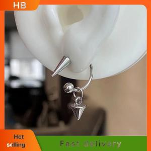 HB Fashion Punk Rivet Goth Earrings Women Cone Pendant Earrings Geometric Punk Style Hip-hop Dangle Earrings