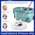 Spin Mop And Bucket Set Durable Stainless Steel  Spin Rinse Dry Easy To Use With Wheels 360 Cleaning Tools Mop. 