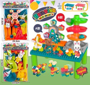 Mainan edukasi Anak balita Meja Belajar Multifungsi BLock Balok Bricks Besar Jumbo Building Set
