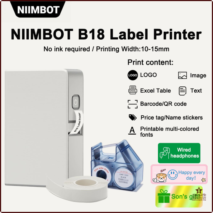 Niimbot B3S Labelprinter - Draadloze Labelmaker - 2200 mAh - Print Bre - Current Components