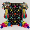 Black And White Square Foil Balloons Wall Backdrop Double Sided Balloon Arch Garland Kit for Anniversary Bachelorette Birthday Engagement Bridal Baby Shower Party Decorations. 